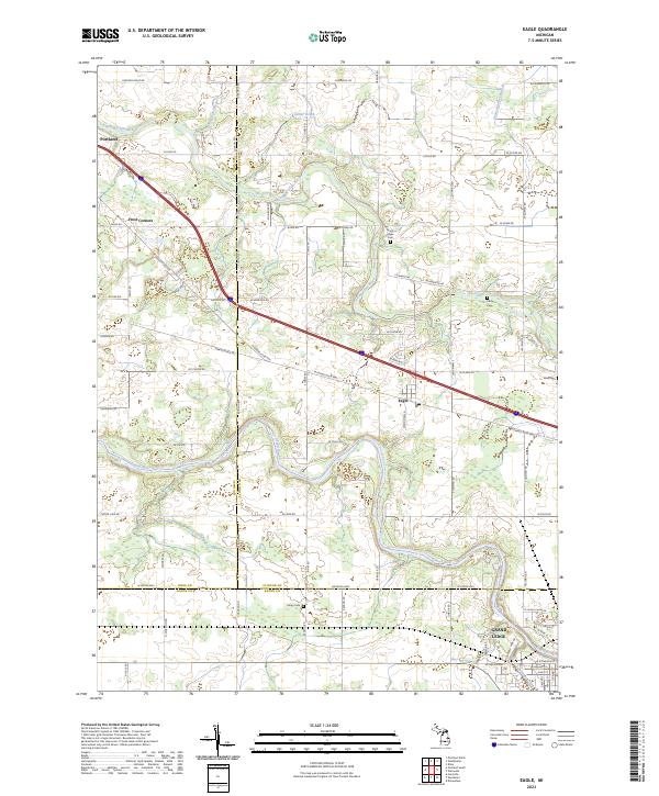 Eagle, MI — USGS 7.5-minute topo (2023)
