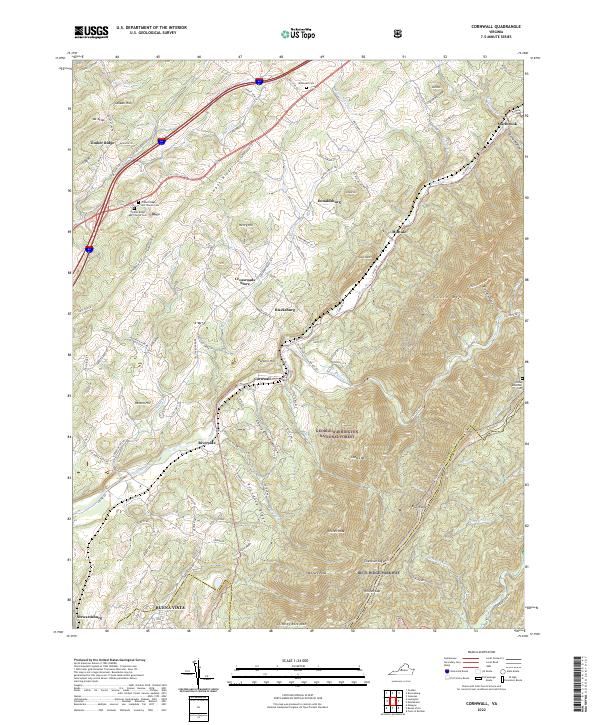Cornwall, VA — USGS 7.5-minute topo (2022)