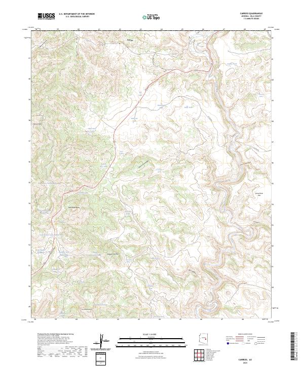 Carrizo, AZ — USGS 7.5-minute topo (2023)