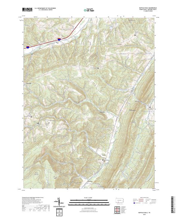 Buffalo Mills, PA — USGS 7.5-minute topo (2023)