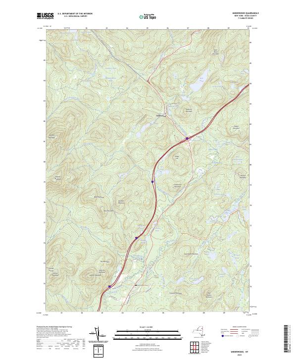 Underwood, NY — USGS 7.5-minute topo (2023)