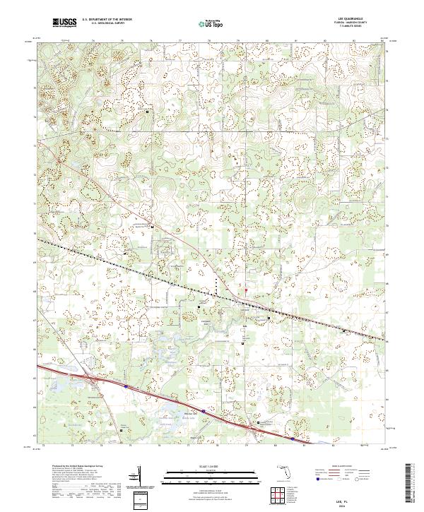 Lee, FL — USGS 7.5-minute topo (2024)