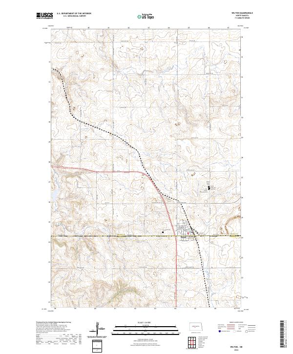 Wilton, ND — USGS 7.5-minute topo (2024)