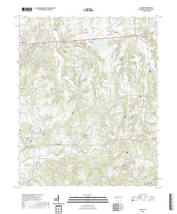 Macon, TN — USGS 7.5-minute topo (2022)