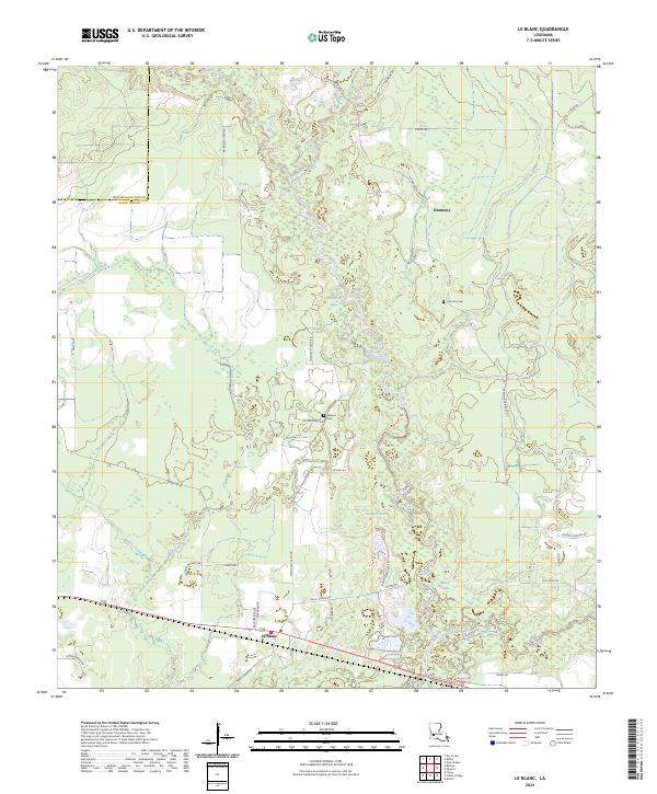 Le Blanc, LA — USGS 7.5-minute topo (2024)