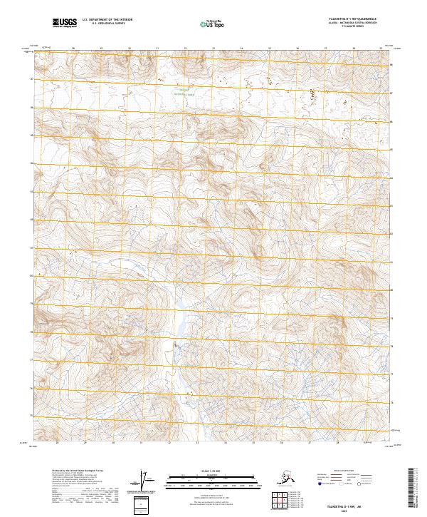 Talkeetna D-1 NW, AK — USGS 7.5-minute topo (2023)