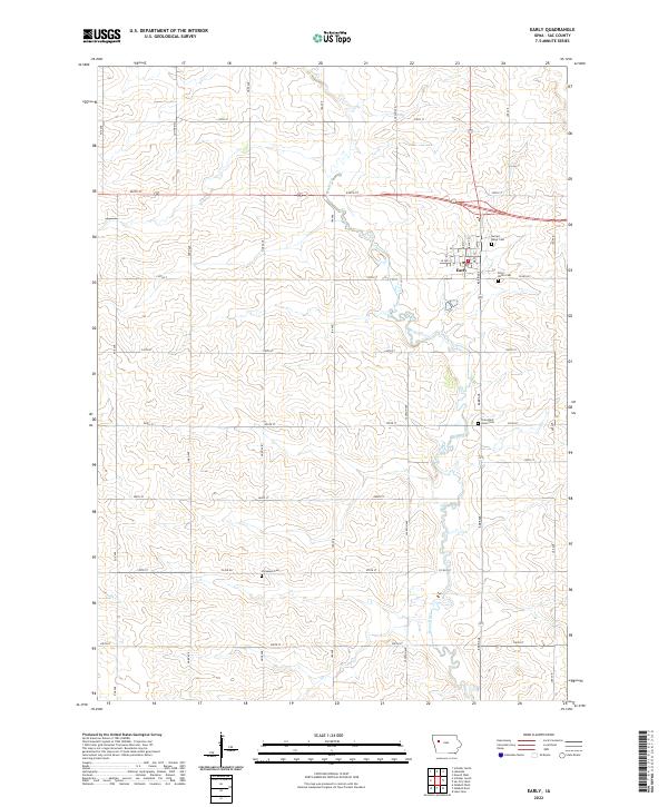 Early, IA — USGS 7.5-minute topo (2022)