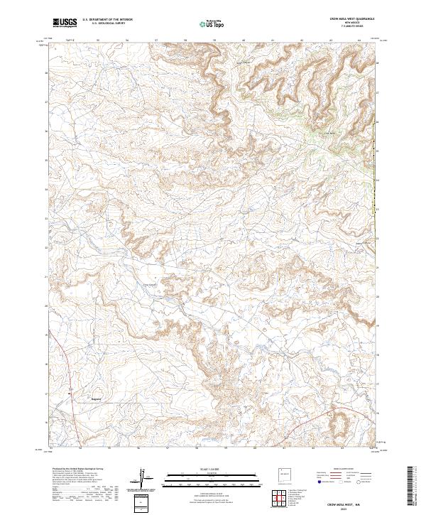 Crow Mesa West, NM — USGS 7.5-minute topo (2023)