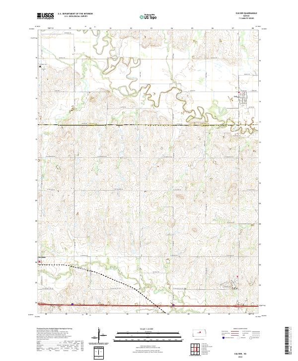 Culver, KS — USGS 7.5-minute topo (2022)