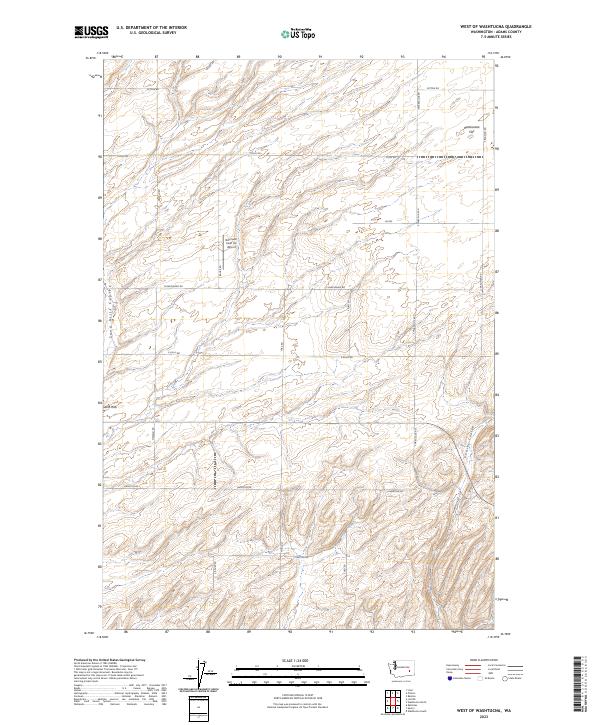West of Washtucna, WA — USGS 7.5-minute topo (2023)