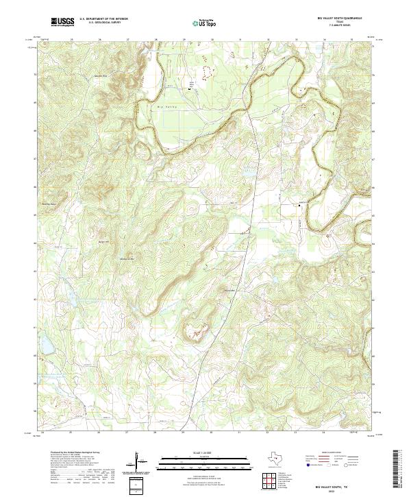 Big Valley South, TX — USGS 7.5-minute topo (2022)