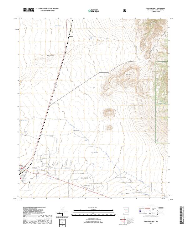 Carrizozo East, NM — USGS 7.5-minute topo (2023)