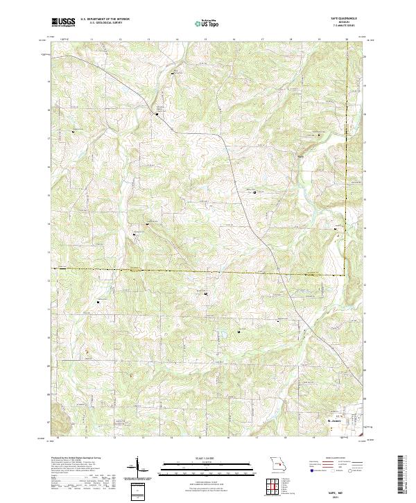 Safe, MO — USGS 7.5-minute topo (2021)