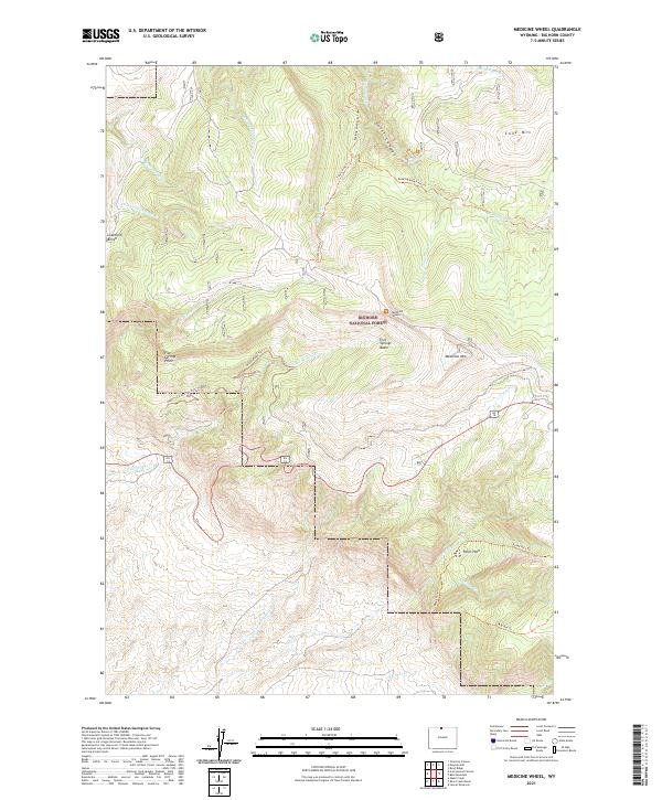 Medicine Wheel, WY — USGS 7.5-minute topo (2021)