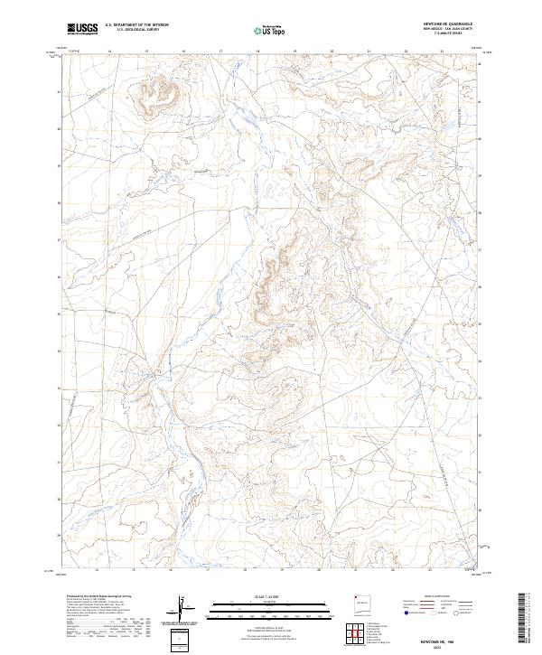 Newcomb NE, NM — USGS 7.5-minute topo (2023)