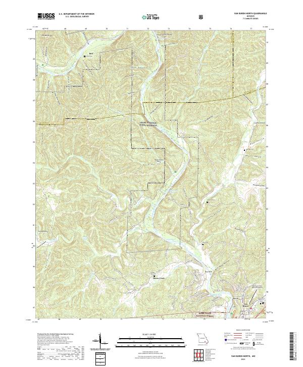 Van Buren North, MO — USGS 7.5-minute topo (2021)