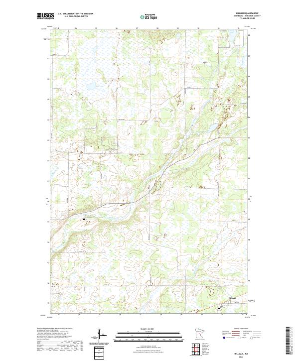 Hillman, MN — USGS 7.5-minute topo (2022)