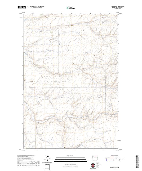 Stanfield SE, OR — USGS 7.5-minute topo (2023)
