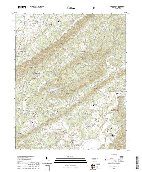 Mount Vernon, TN — USGS 7.5-minute topo (2022)
