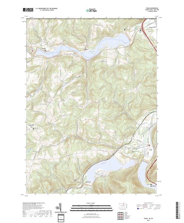 Tioga, PA-NY — USGS 7.5-minute topo (2023)