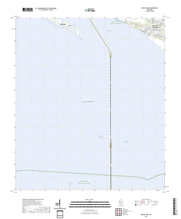 Deer Island, MS — USGS 7.5-minute topo (2024)