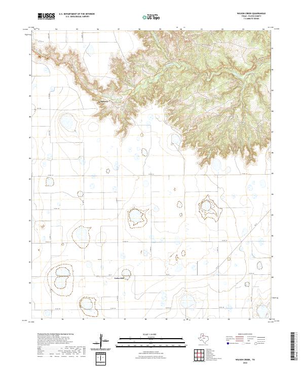 Wilson Creek, TX — USGS 7.5-minute topo (2022)