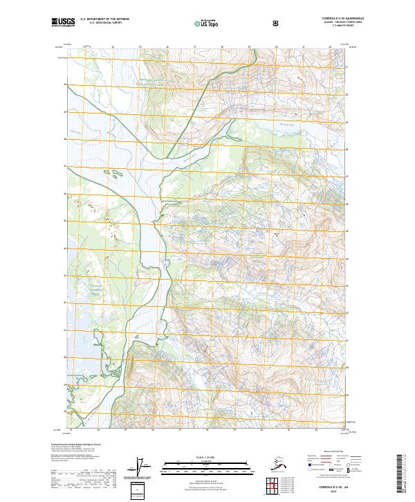 Cordova D-2 SE, AK — USGS 7.5-minute topo (2024)