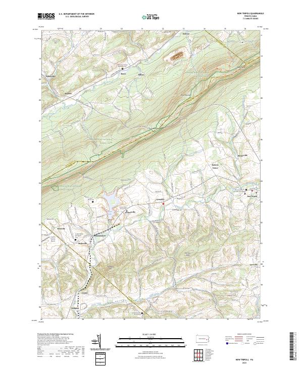 New Tripoli, PA — USGS 7.5-minute topo (2023)
