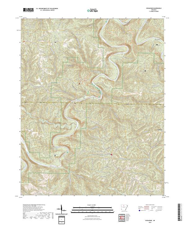 Cozahome, AR — USGS 7.5-minute topo (2024)