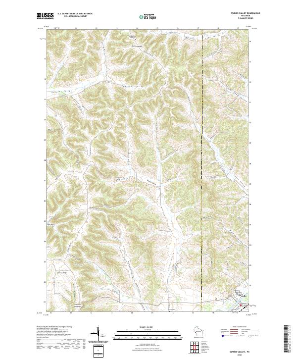 Swinns Valley, WI — USGS 7.5-minute topo (2022)