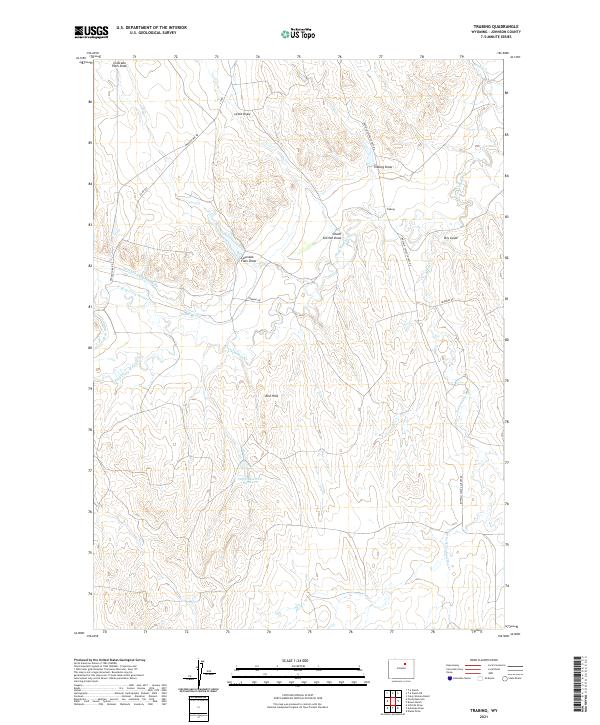 Trabing, WY — USGS 7.5-minute topo (2021)