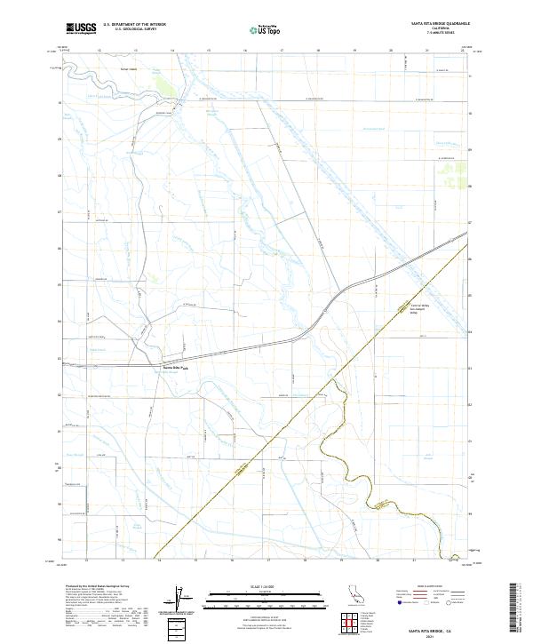 Santa Rita Bridge, CA — USGS 7.5-minute topo (2021)