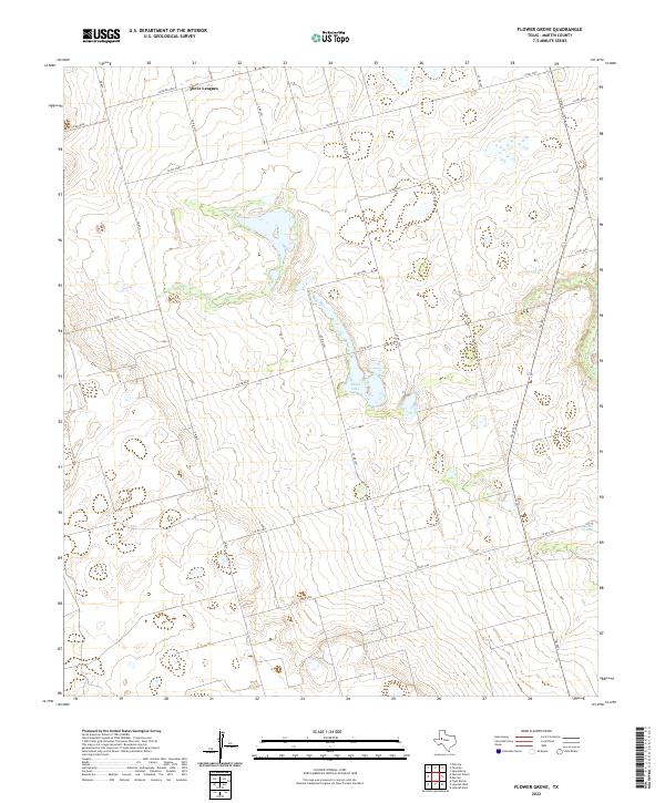 Flower Grove, TX — USGS 7.5-minute topo (2022)