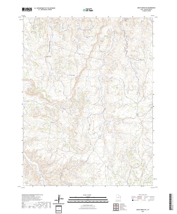 Archy Bench SE, UT — USGS 7.5-minute topo (2023)