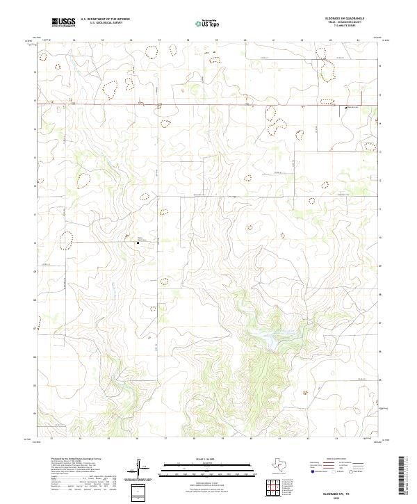 Eldorado SW, TX — USGS 7.5-minute topo (2022)