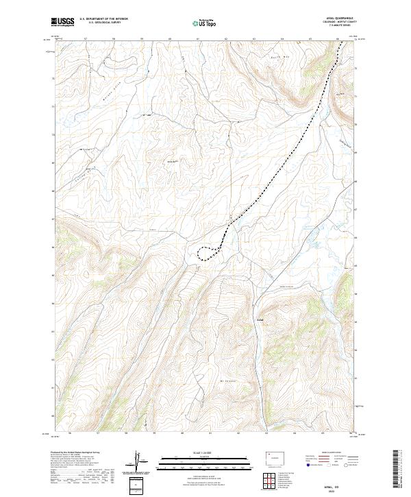 Axial, CO — USGS 7.5-minute topo (2022)