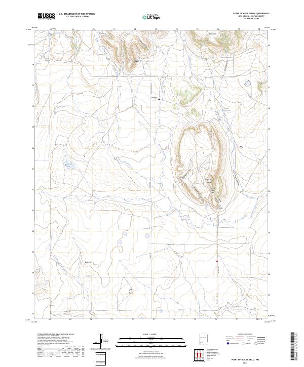 Point of Rocks Mesa, NM — USGS 7.5-minute topo (2023)