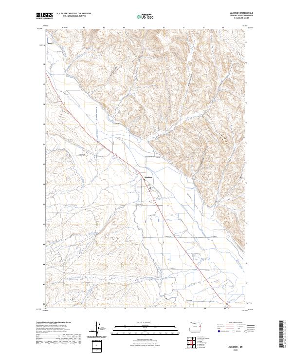 Jamieson, OR — USGS 7.5-minute topo (2023)