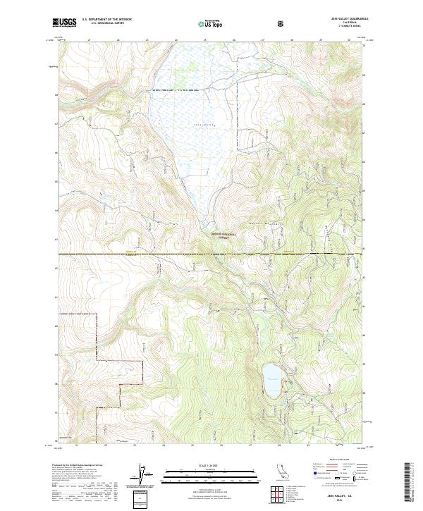 Jess Valley, CA — USGS 7.5-minute topo (2021)