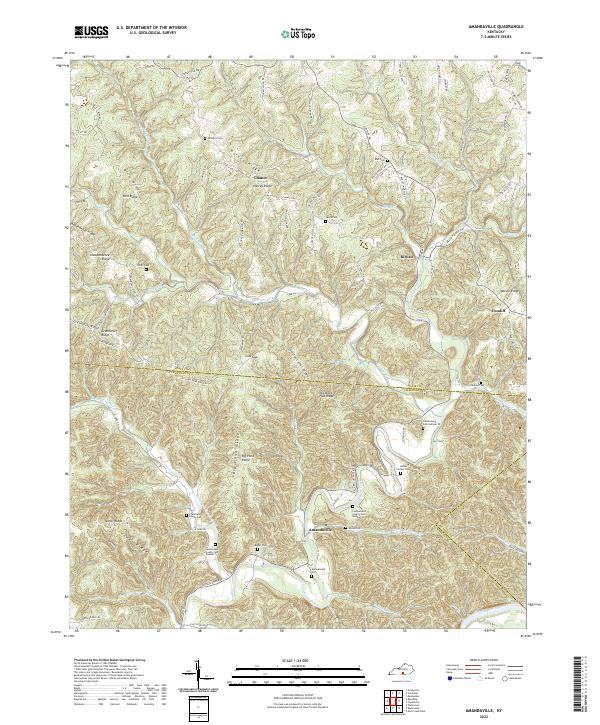 Amandaville, KY — USGS 7.5-minute topo (2022)