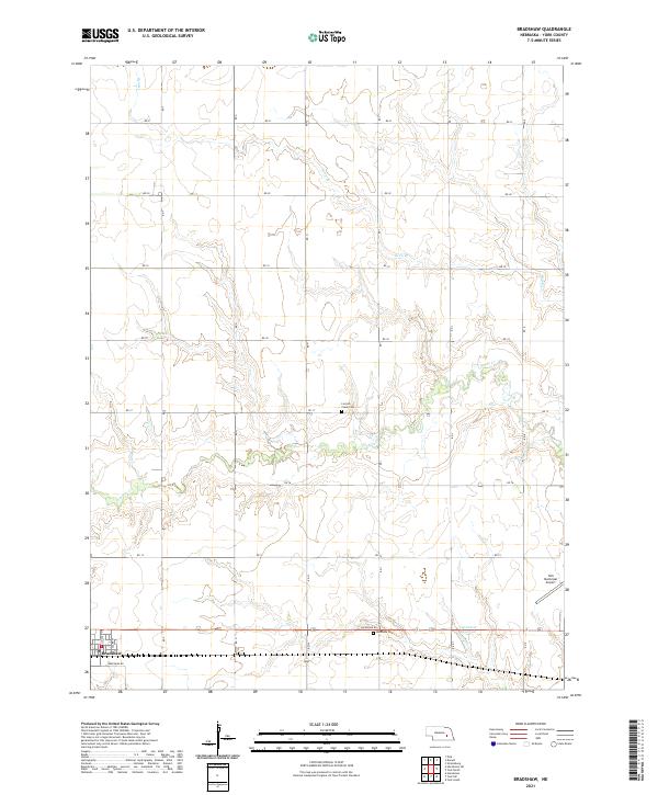 Bradshaw, NE — USGS 7.5-minute topo (2021)