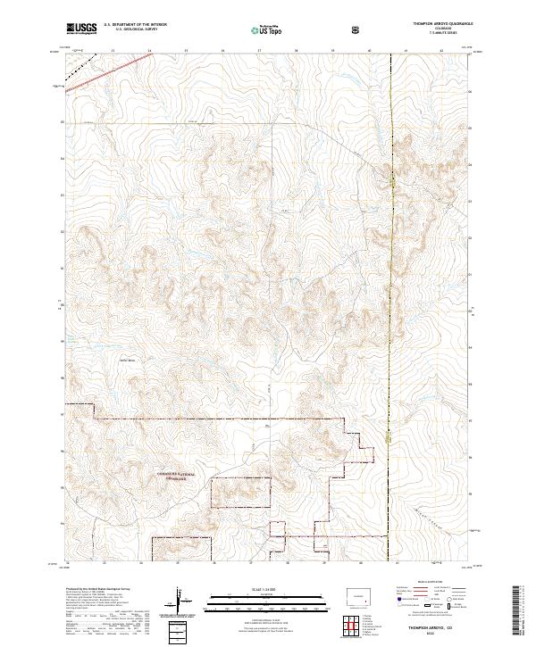 Thompson Arroyo, CO — USGS 7.5-minute topo (2022)