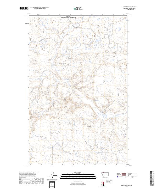 Love Rock, MT-AB — USGS 7.5-minute topo (2024)