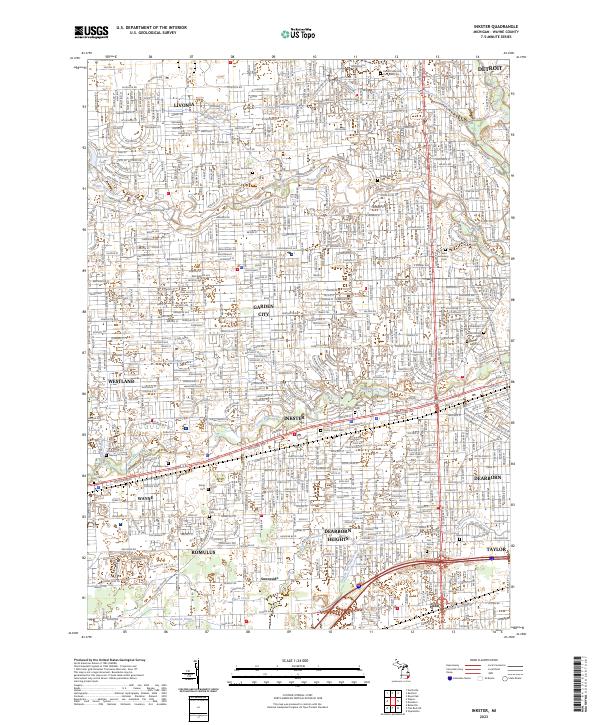 Inkster, MI — USGS 7.5-minute topo (2023)