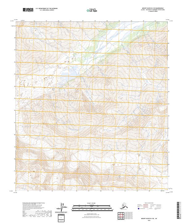 Mount Hayes B-2 SE, AK — USGS 7.5-minute topo (2024)