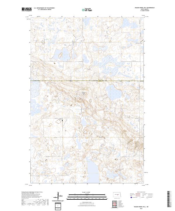 Wagon Wheel Hill, ND — USGS 7.5-minute topo (2024)