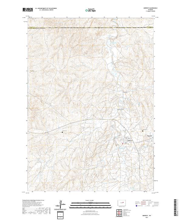 Midwest, WY — USGS 7.5-minute topo (2021)