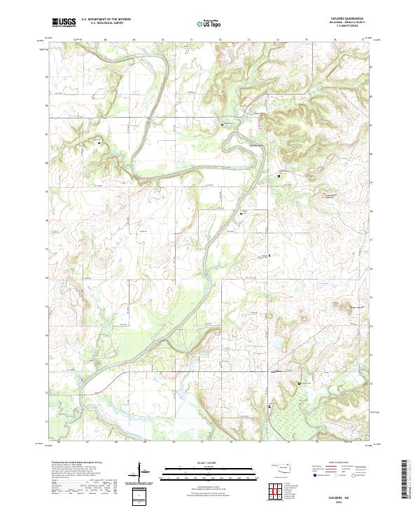 Childers, OK — USGS 7.5-minute topo (2022)