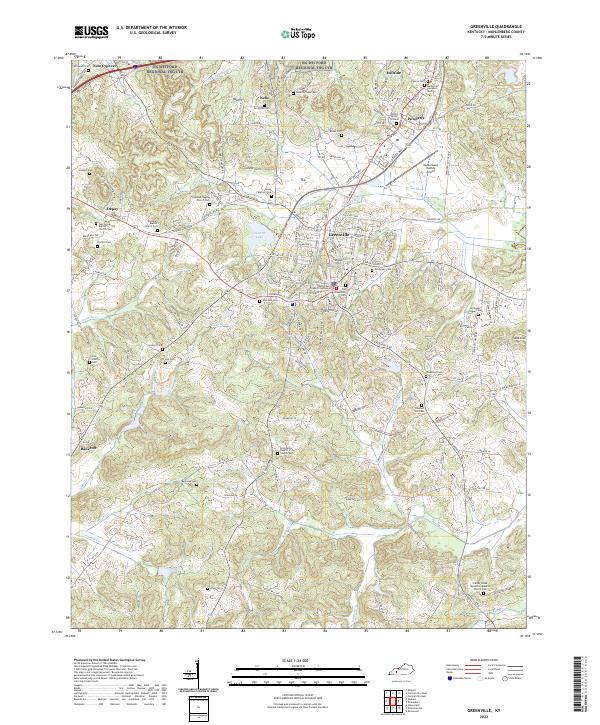 Greenville, KY — USGS 7.5-minute topo (2022)