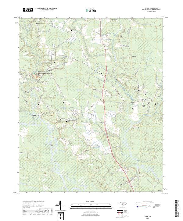 Currie, NC — USGS 7.5-minute topo (2022)